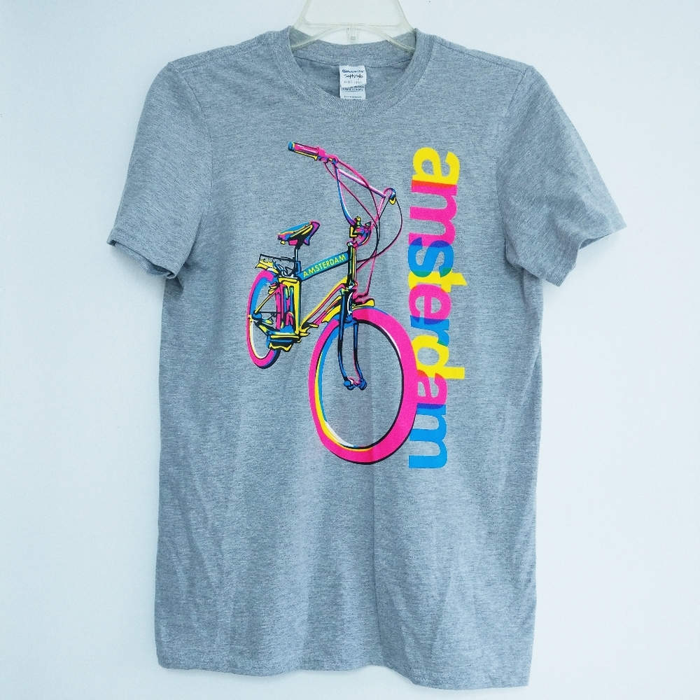 Amsterdam Grey & Neon  T-Shirt